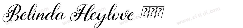 Belinda Heylove字体转换